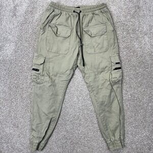 Saint Morta Jogger Pants Mens Large Cargo Tapered Olive Green EUC